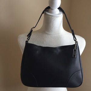 Coach black leather bag.